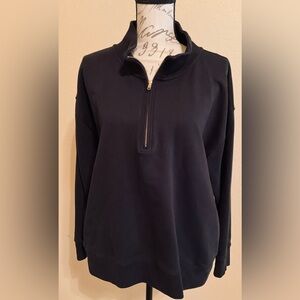J. Crew Black half zip-up. Great for cool weather! Like a sweatshirt but nicer,